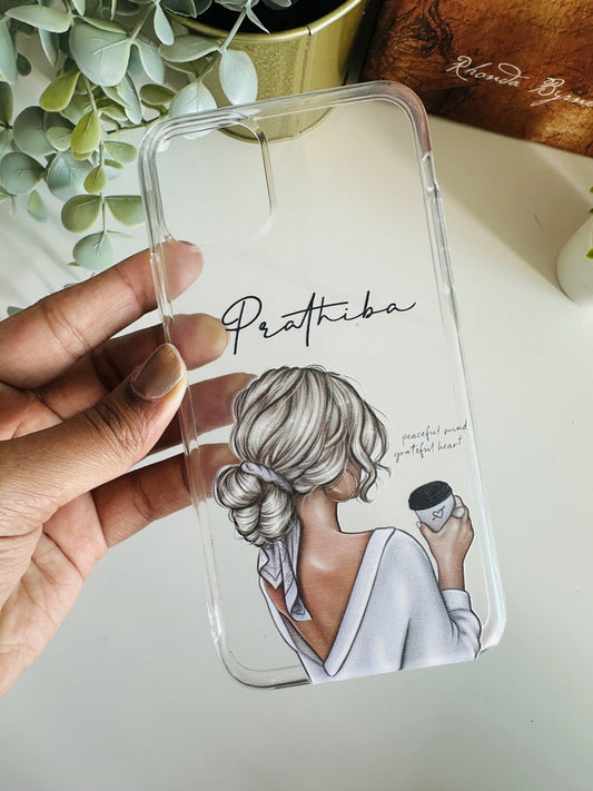 Coffe girl illustration case