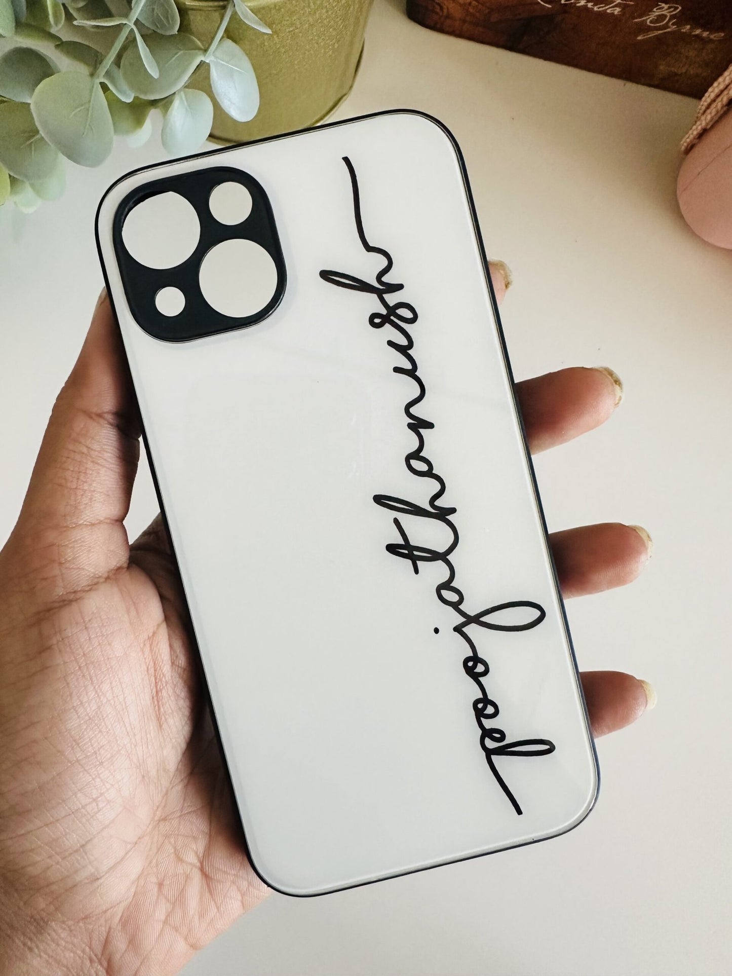 White custom name case