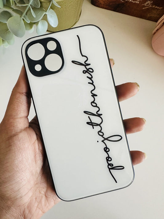 White custom name case