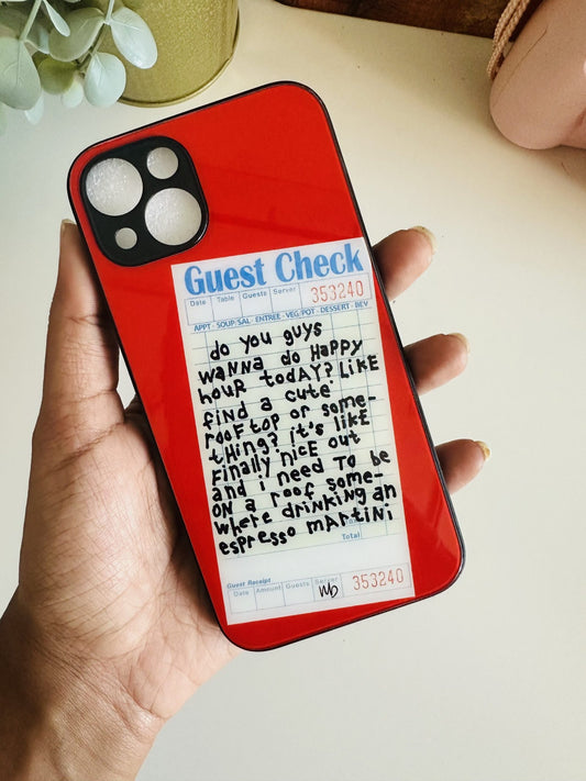 Guest check list  red case