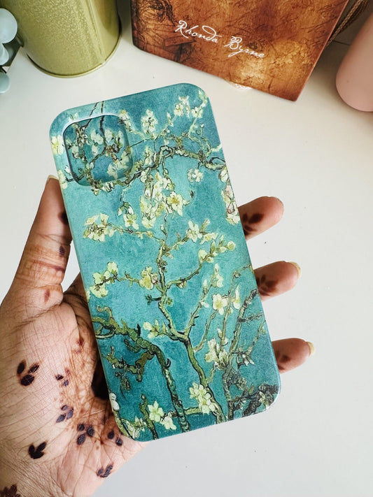 Teal japanese floral case