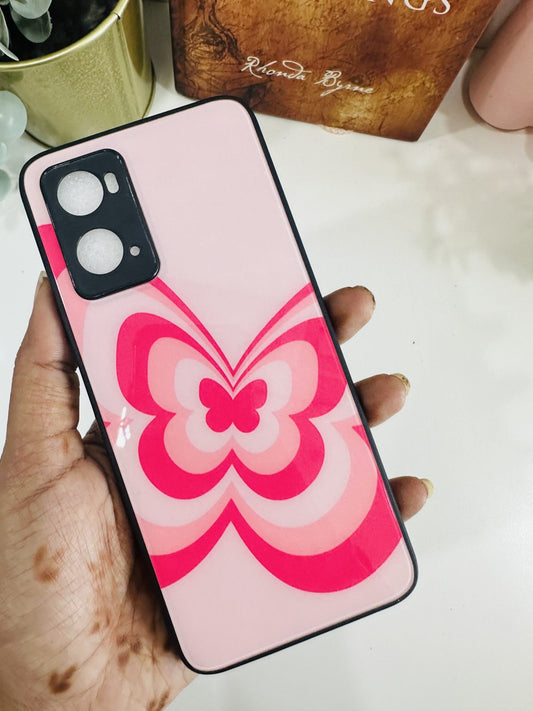 pink butterfly y2k case