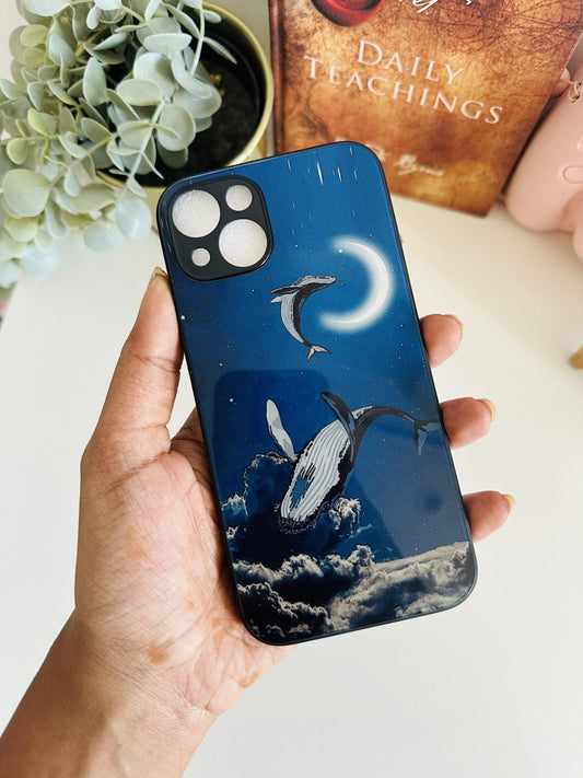 Moon whale designer case