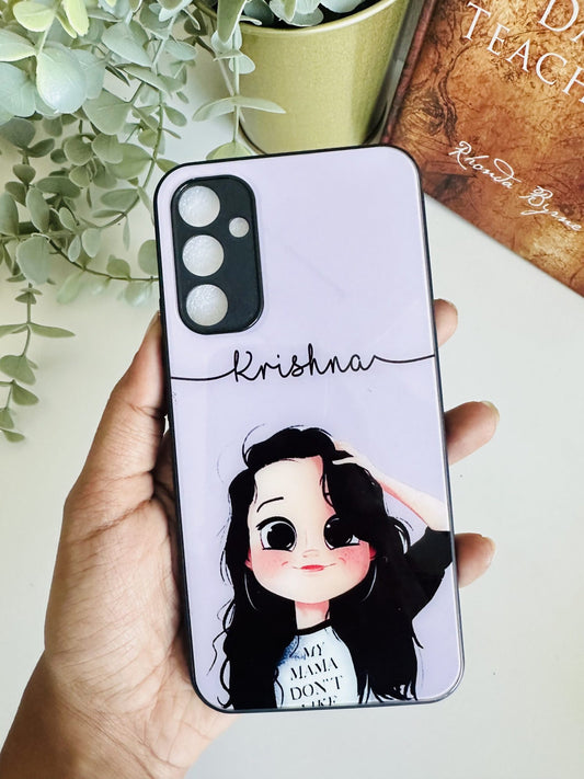 chubby girl illustration case