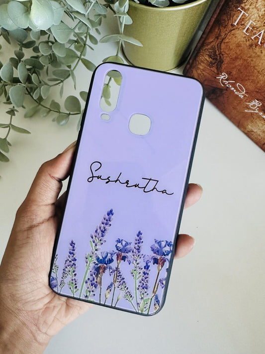Purple flower aesthetic case