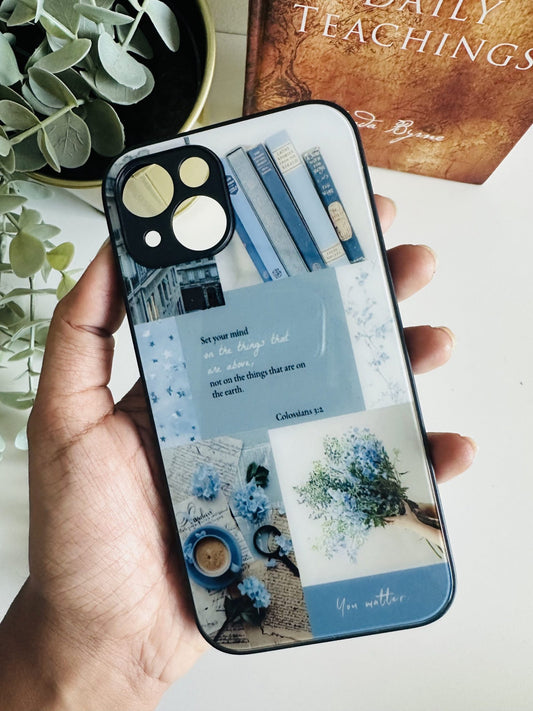 Aesthetic blue collage designer case