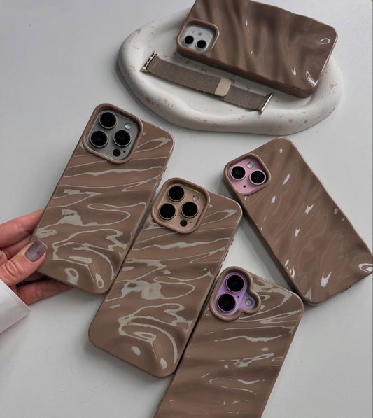mocha coffee wavy 3d case