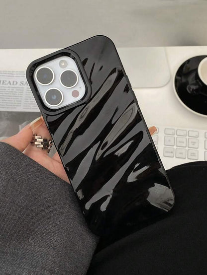 shine black wavy 3d case