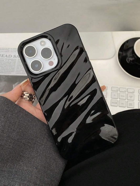 shine black wavy 3d case