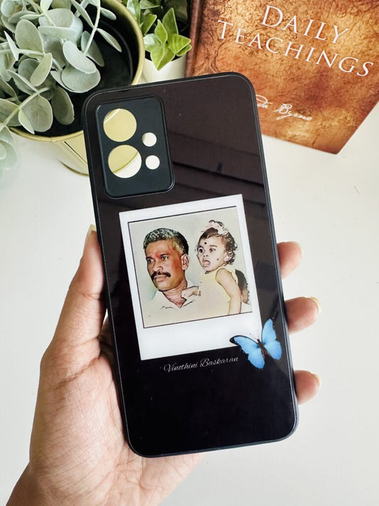 Polaroid photo custom glass case