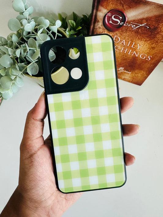 Green plaid case