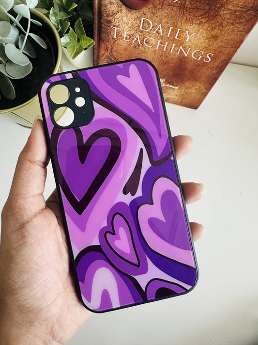 Purple heart swirl designer case