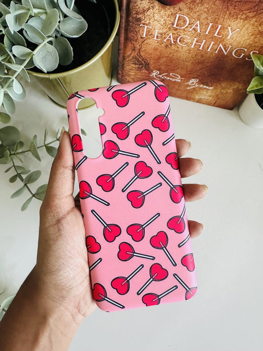 Heart lollipop pink case