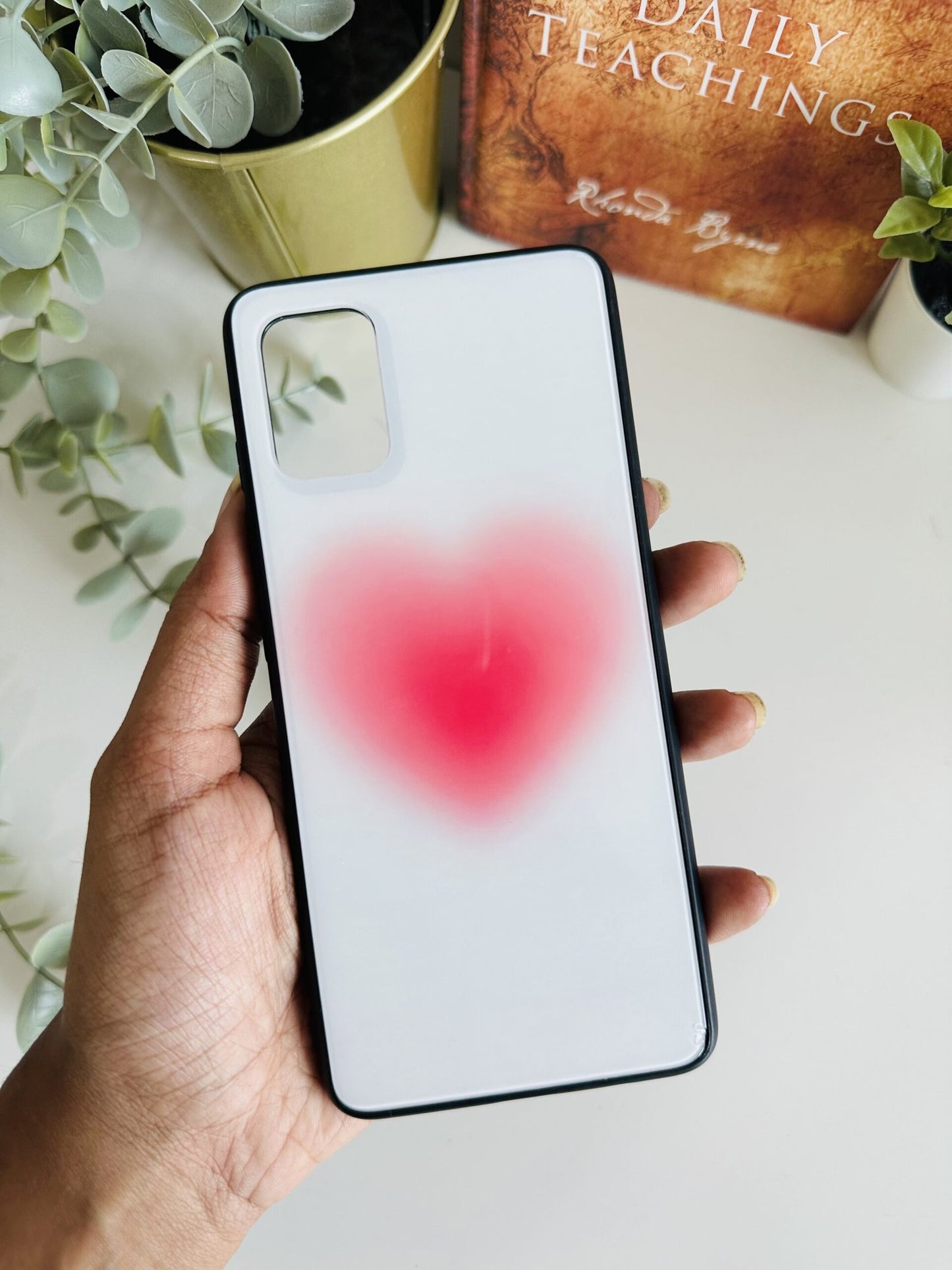 White heart affirmation case