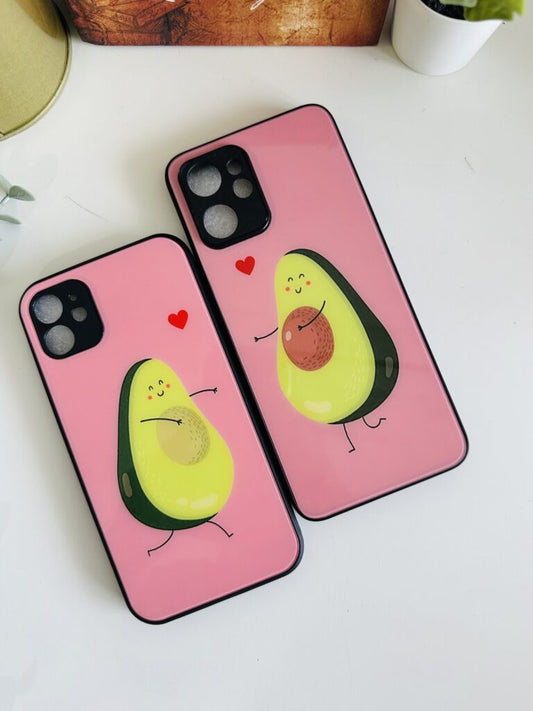 Cute avocado couple case