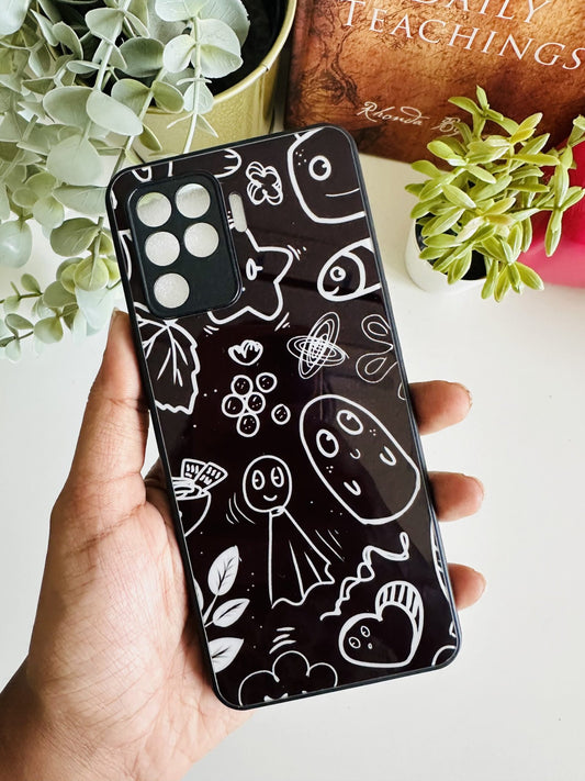 Black doodle case