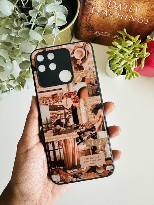 Aesthetic brown coffee case