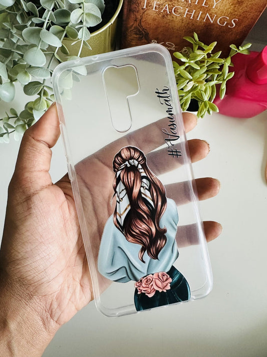 Scarf illustartion girl case
