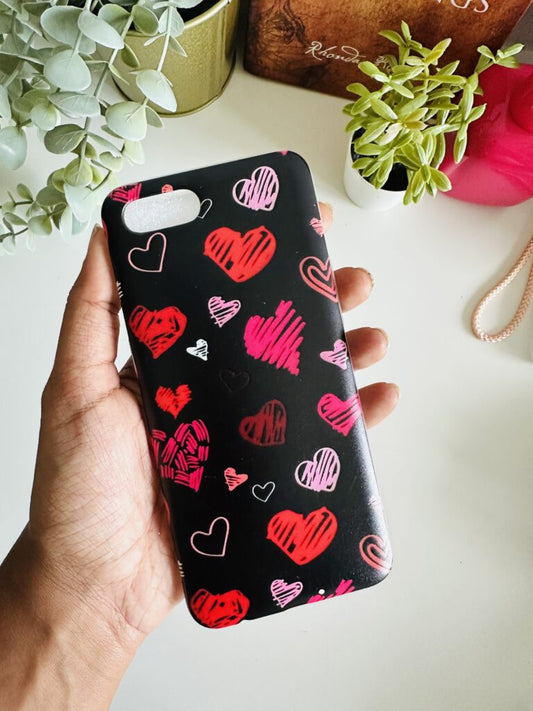 Scribble hearts designer case