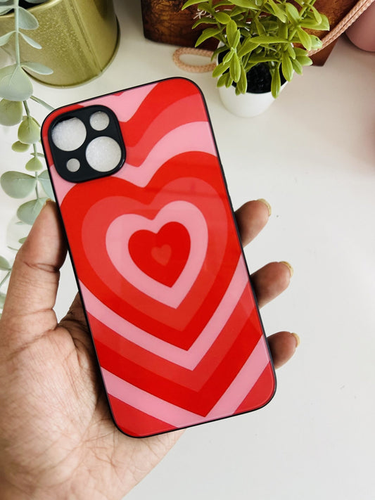 Y2k red heart case