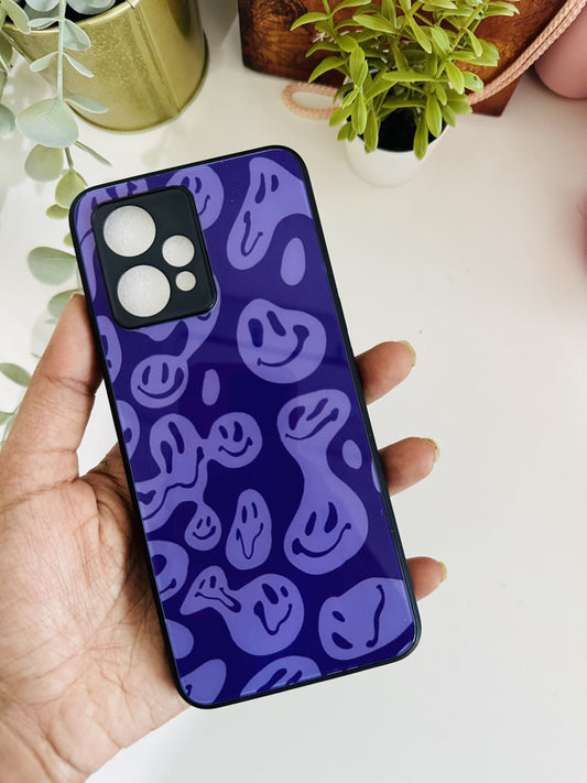 Melting purple smiley case