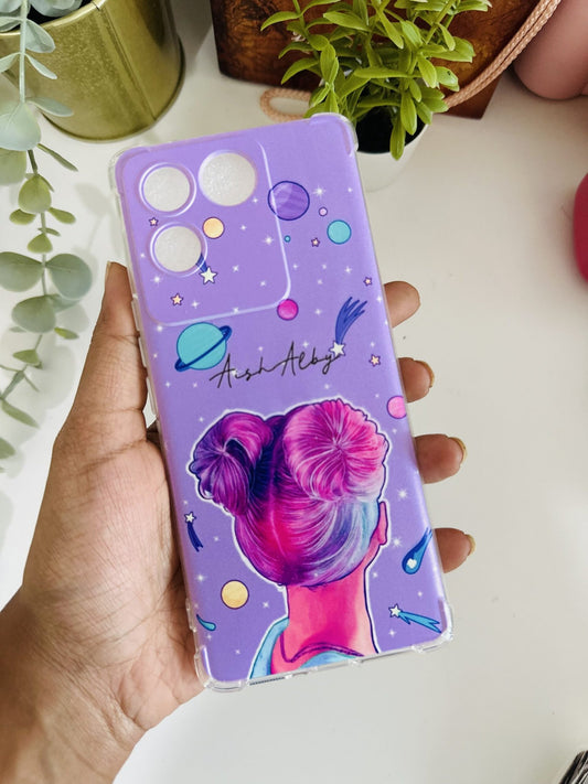 Space girl designer case