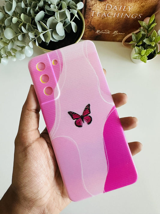 Pink butterfly case