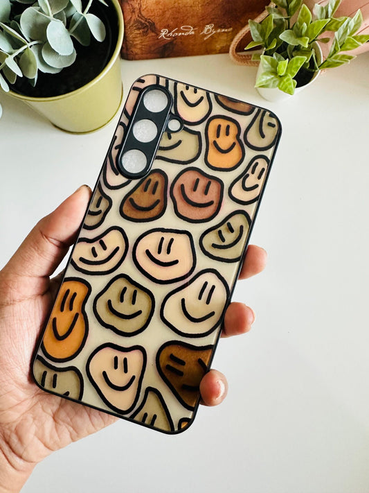Brown smiley case