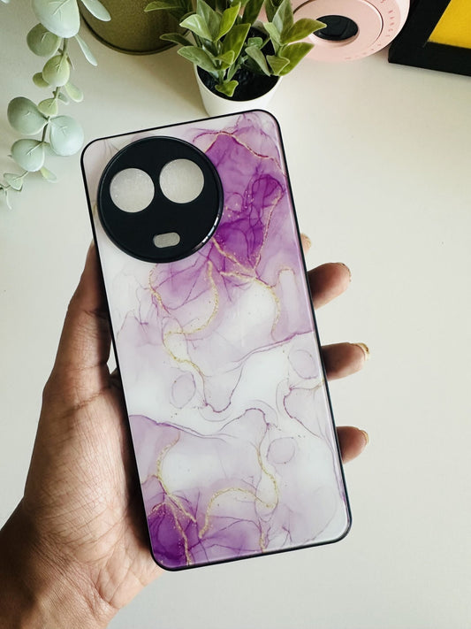 Purple marble aesthetic case