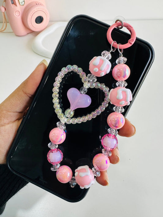 Pink heart kawaii phone/bag charm