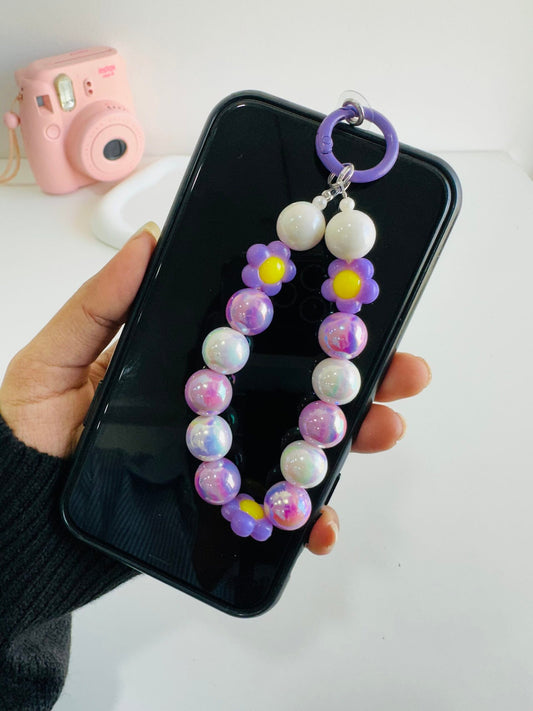 Purple flower kawaii phone/bag charm