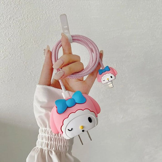 Cinnmonroll kawaii iphone cable charge protector case