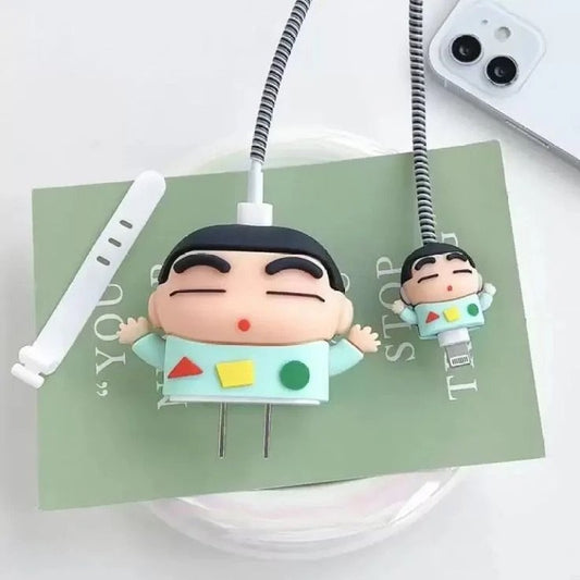 shinshan cute  iphone cable charge protector case