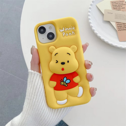 Winnie the pooh case with pop holder