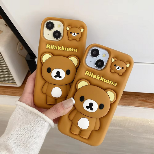 Brown bear case with pop holder