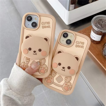 Chubby bear case with pop holder
