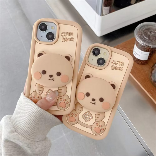Chubby bear case with pop holder