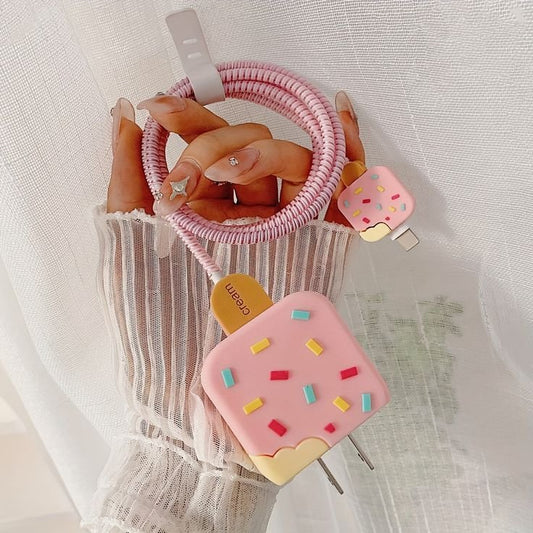Ice cream charger iphone cable charger protector