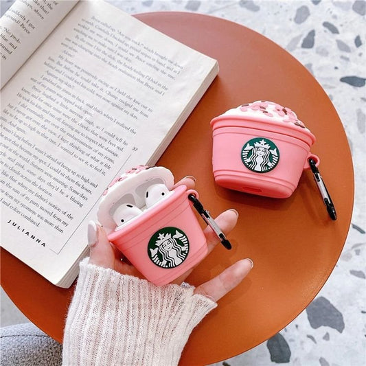 Pink Starbucks Airpod case