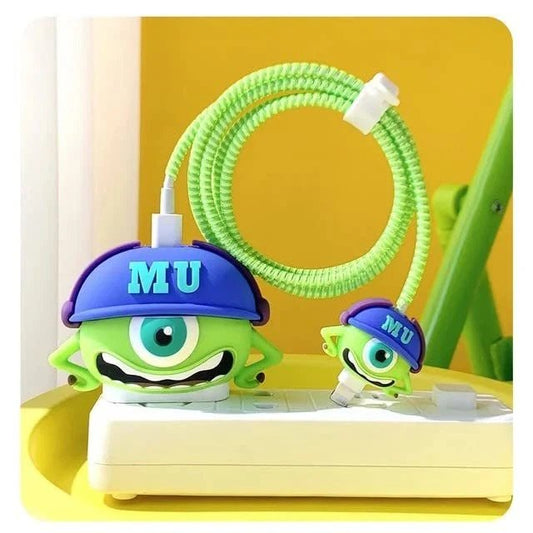 MU monster cute  iphone cable charge protector case