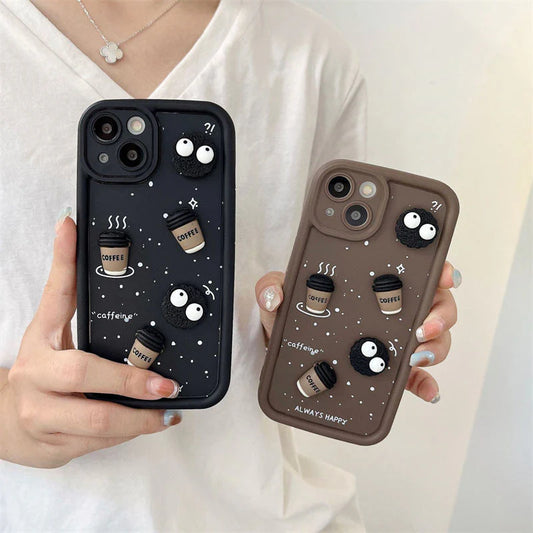 Cartoon coffee 3d silicon case