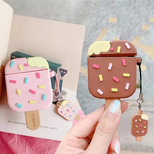 Pink ice cream Airpods case