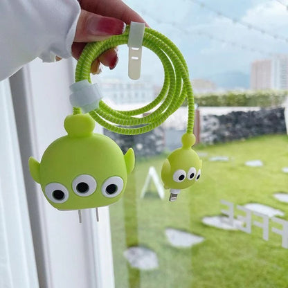 3 eye alien iphone cable charger protector