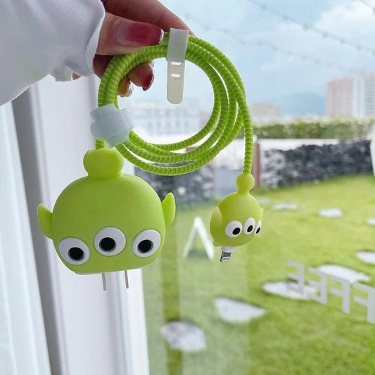 3 eye alien iphone cable charger protector