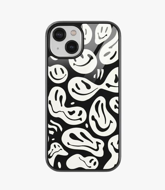 Melting Balck Smiley Designer Case Case