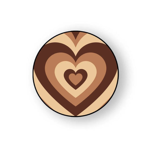 Y2k Brown Heart Pop Grippers
